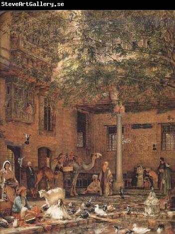 John Frederick Lewis The Hosh (Courtyard) of the House of the Coptic Patriarch Cairo (mk32)